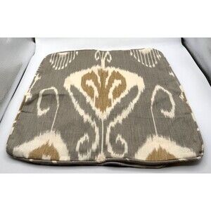 NEW Handmade Custom Kravet Bansuri Pillow Cover 16x16 Ikat Linen Welted